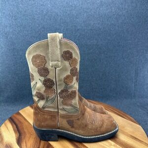 Ariat Doll Baby Chestnut Floral Western Cowboy Square Toe Boots 6B Rodeo